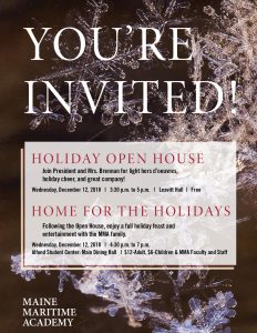 Home for the Holidays @ Alfond Student Center: Dining Hall
