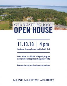 Graduate School Open House @ Quick Hall | Castine | Maine | United States