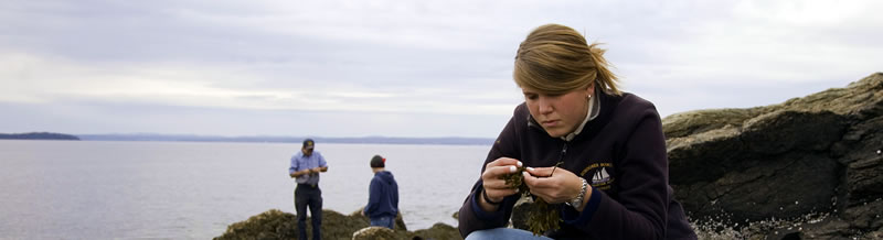 Student at shore