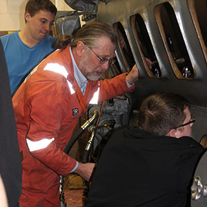 Michael Young with Students