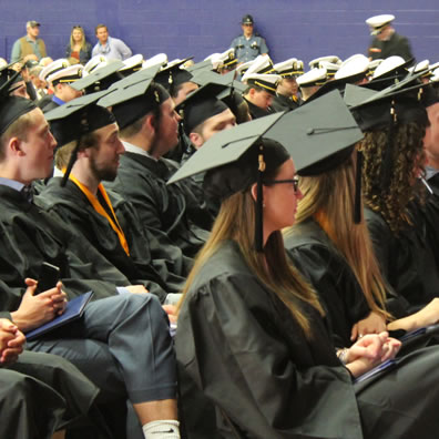 Students at graduation