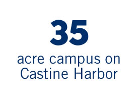 35 acre campus on Castine Harbor