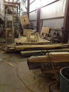 A busy workspace