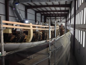 Stern timbers fastened