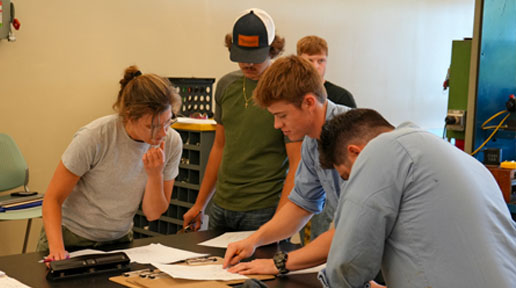 Students in class