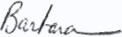 Barbara's signature