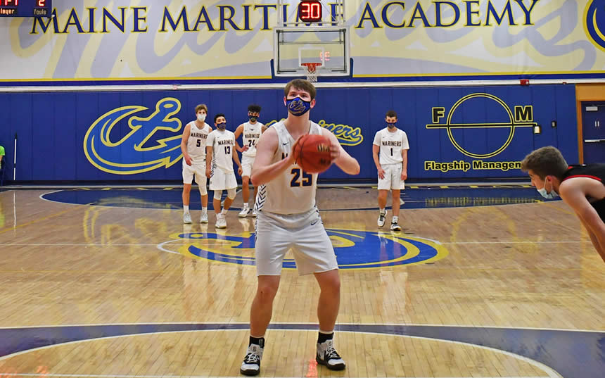 student athlete shooting backetball