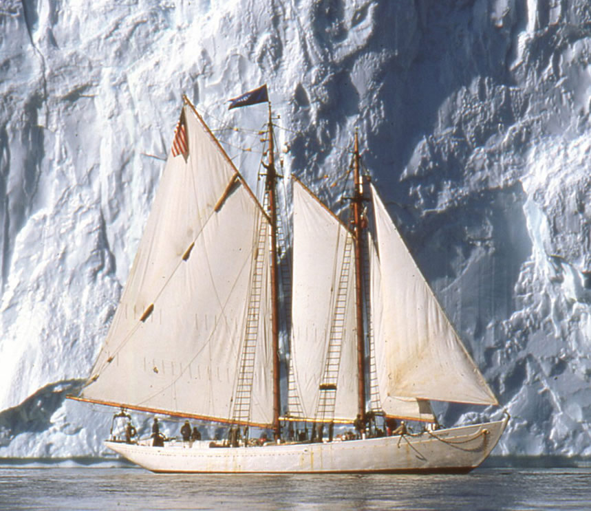 Bowdoin at sail in Arctic