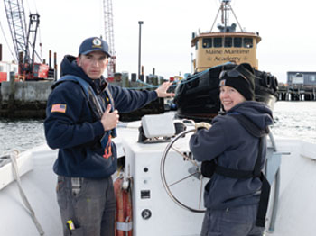 Cadets on boat