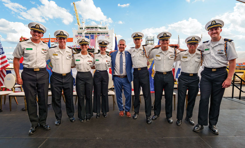 students at ceremony