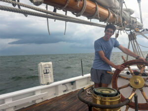 At the helm
