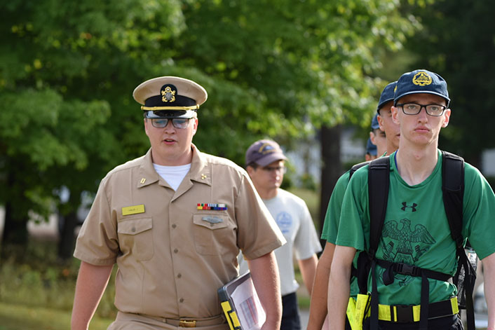 students walking