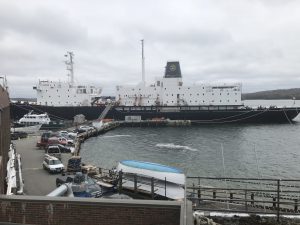 TSSOM docked in Castine on April 17