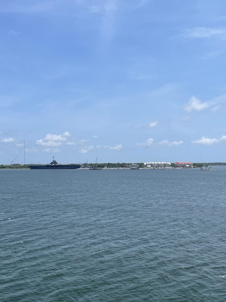 Looking towards Port of Charleston