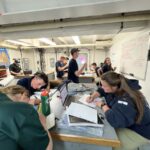 Students working