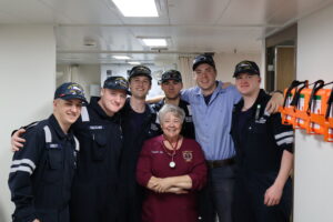 Med stores loading crew posing.