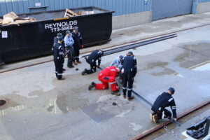 Cadets and Crew preparing for stores onload
