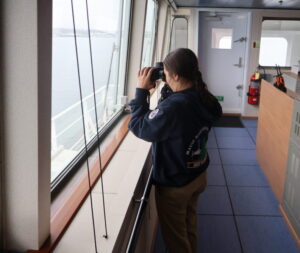 Cadet using Binoculars