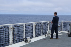 Looking off the helo deck