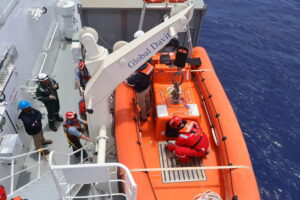 Cadets reading the Rescue Boat