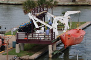 Cadets conducting Lifeboat drills