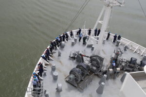 Cadets on the bow