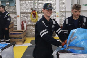 Cadets prepping bags