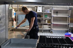 Cadet in Scullery