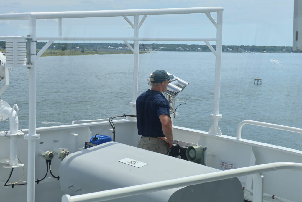 Cadet looking out