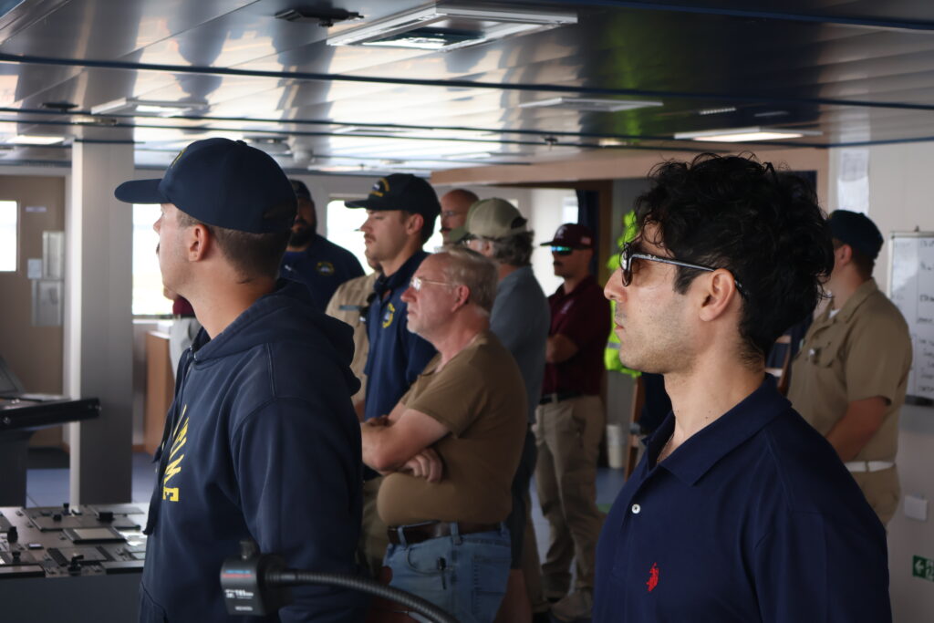 Cadets driving the ship