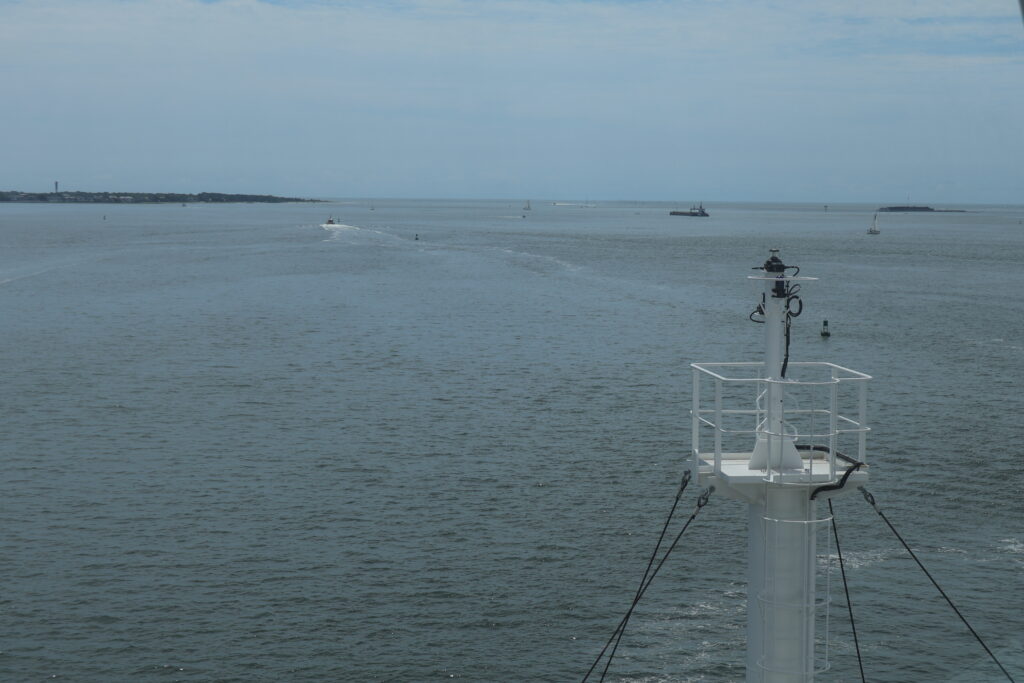 Off the bow