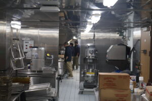 Cadets working in the Galley (kitchen)