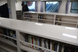 library shelves