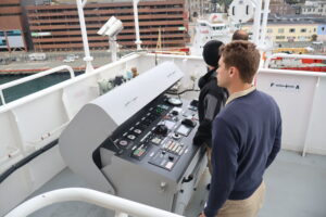 Cadet 2/C Peppard acted as MOOD working with Captain Mac to bring us inbound