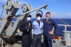 Cadets posing during work