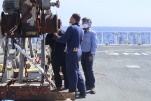 Cadets working topside