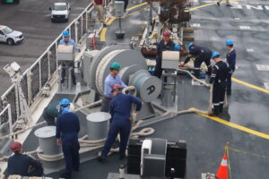 Cadets handling line