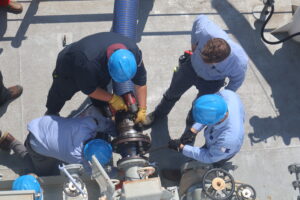 Cadets attaching fuel lines