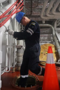 Cadet entering Tank