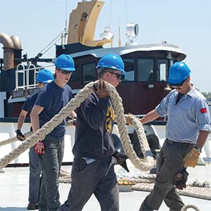 Transportation - working on deck