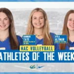 Williams, Tate, Altman sweep weekly NAC volleyball awards