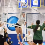 Volleyball sweeps tri-match following five-set thriller against St. Norbert
