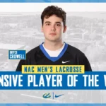 Crowell named NAC men’s lacrosse defensive player of the week