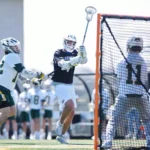 Men’s lacrosse secures top seed in NAC playoffs with road win over Husson