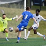 Men’s soccer overcomes early goal to draw with SJC
