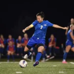 Wong propels women’s soccer to home opening with over Albion, Evans records 100th career victory.